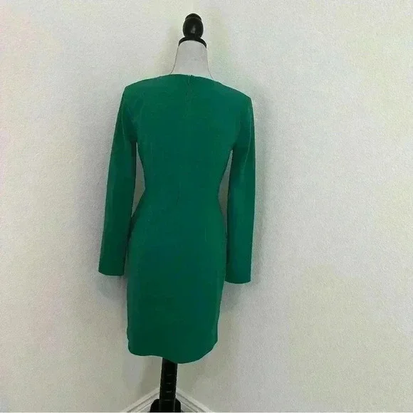 Donna Morgan Women’s Long Sleeve Sheath Dress with Flap Pockets at Side Hips - Picture 10 of 15